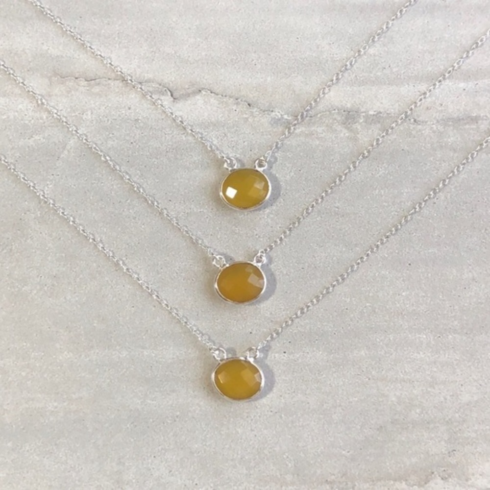 Sterling Silver Chalcedony Necklace